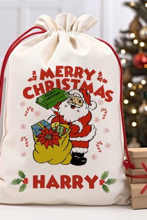 Personalised Merry Christmas Santa Sacks