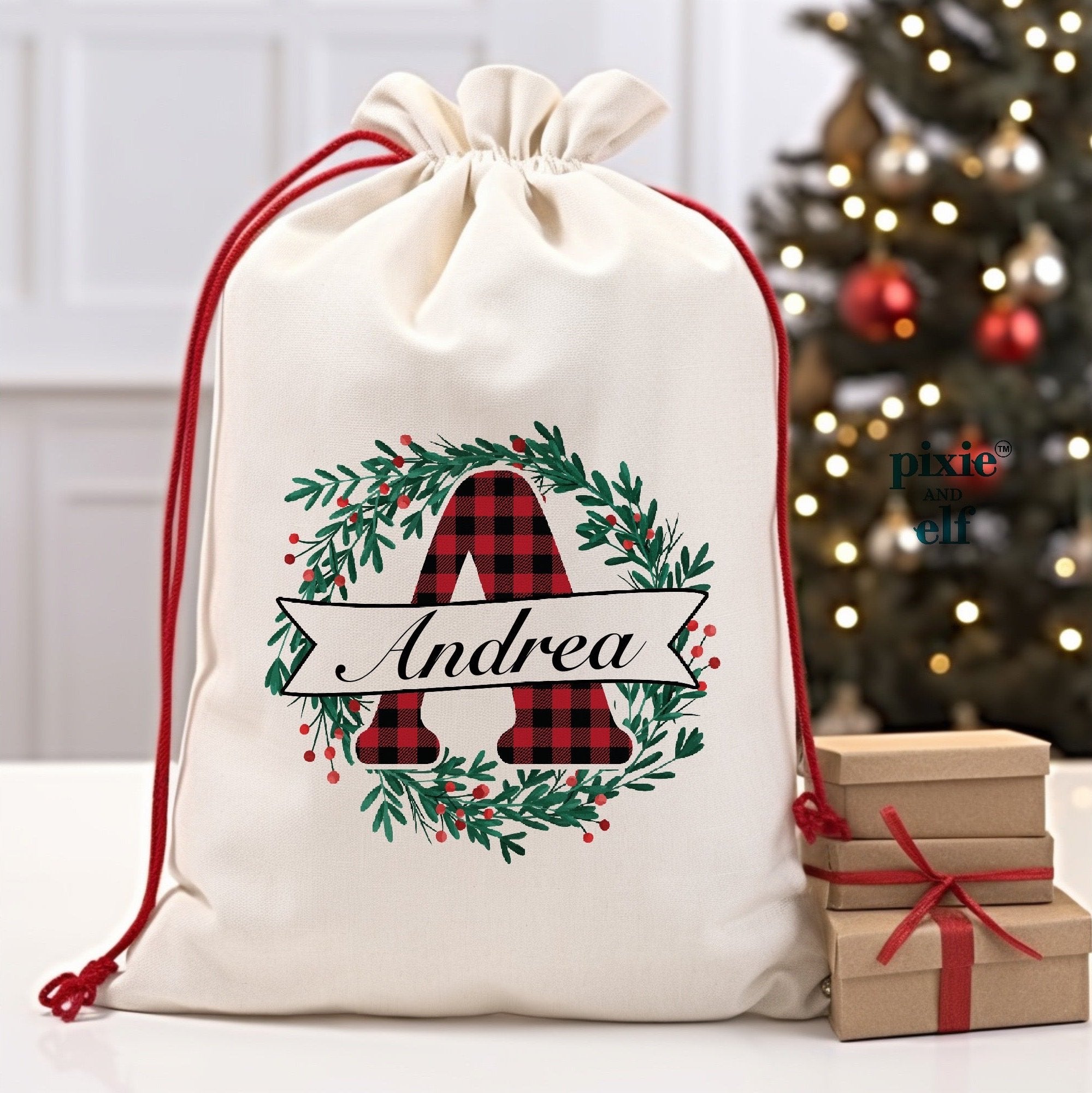 Santa Sack with Monogram Name