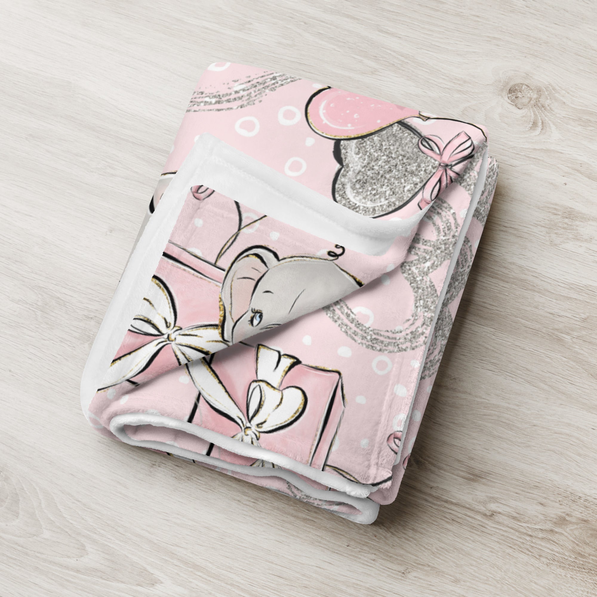 Kids Personalized Elephant Throw Blanket for kids - Image 4