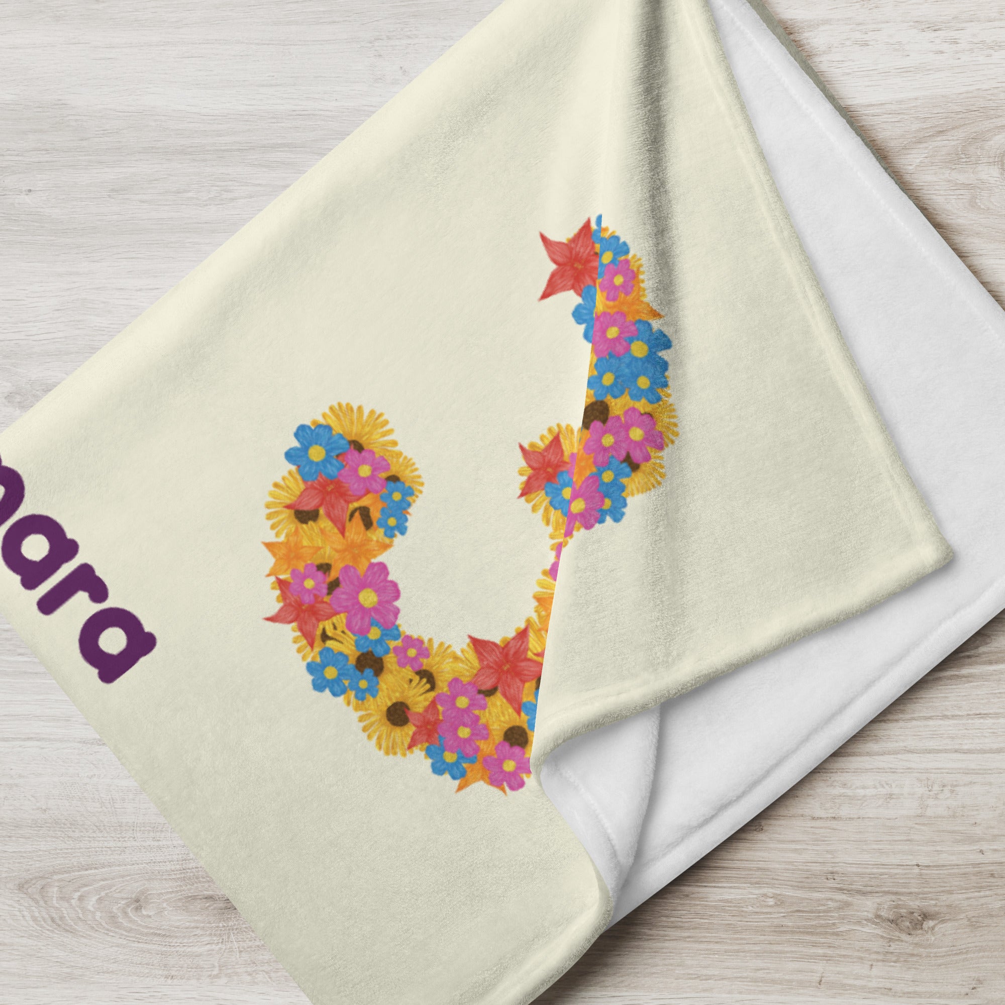 Kids Personalised Numbers Throw Blanket