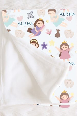 Kids Personalised Tooth Fairy Throw Blanket